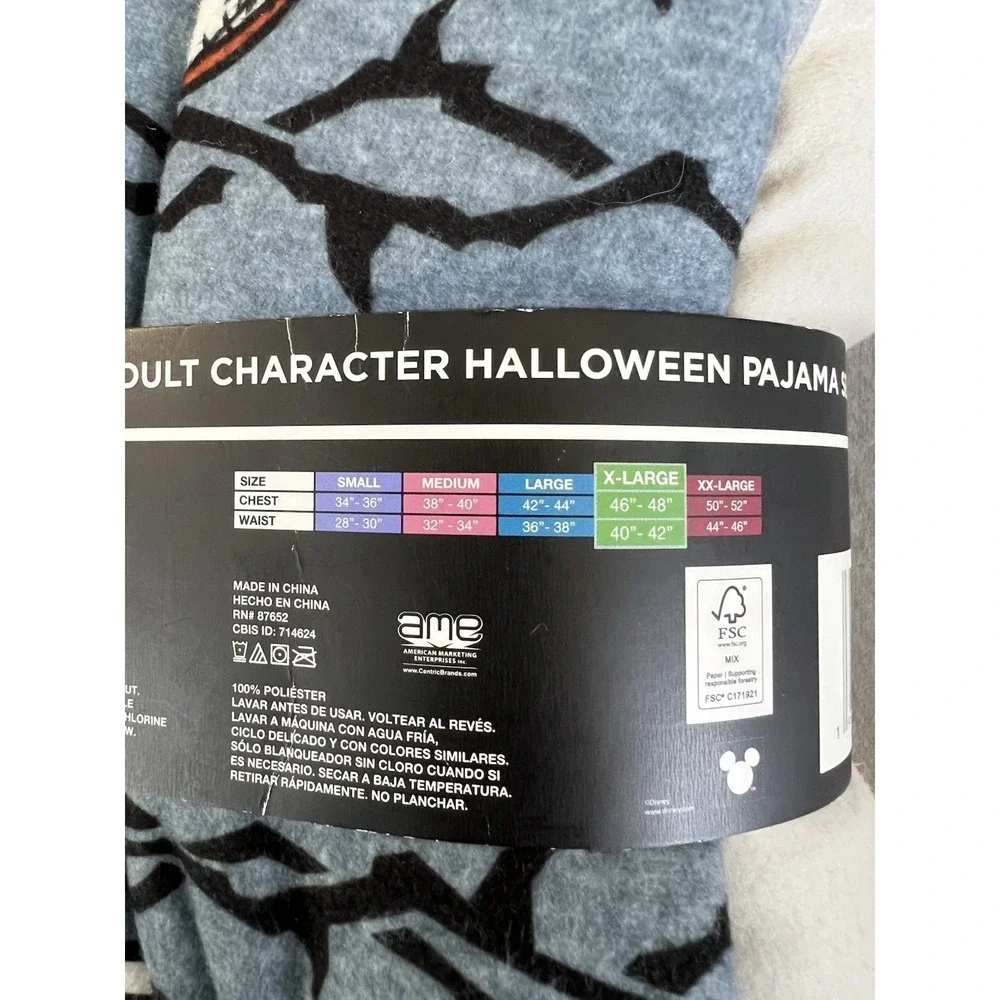 Disney Tim Burton's Nightmare Before Christmas Jack Pajama Set Womens  XL New - Picture 5 of 6